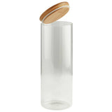 Habitat round glass storage jar with bamboo lid 1.8L, UK version