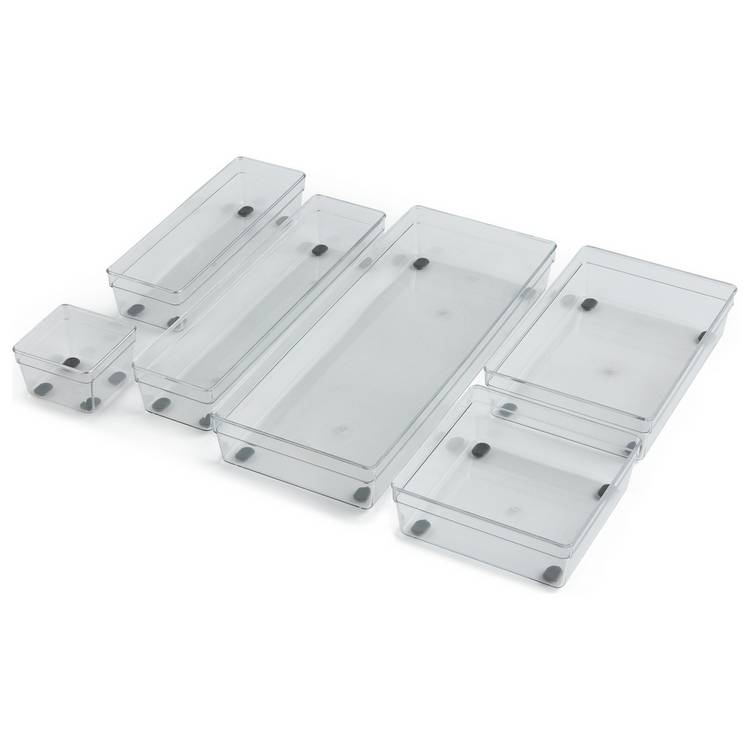 Argos Home clear drawer organiser set of 6, UK version