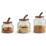 Argos Habitat Set of 3 Glass Kitchen Storage Jars- Buy online at McGrocer