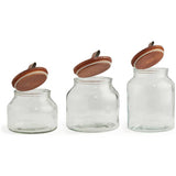 Habitat glass jar set three sizes (British brand)