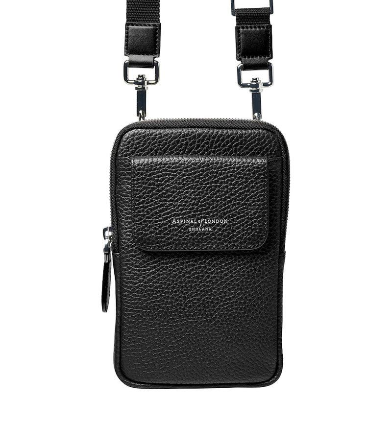 Aspinal of London leather cross-body phone pouch (British brand)