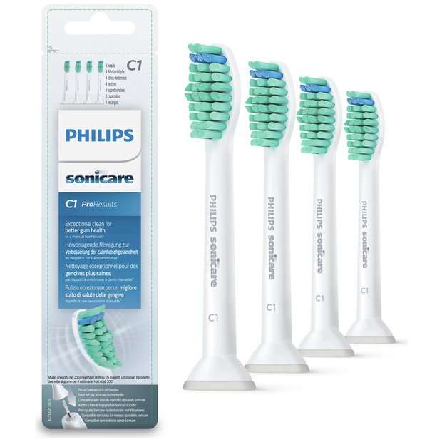 Philips electric ProResults brush heads 4 pack, UK version