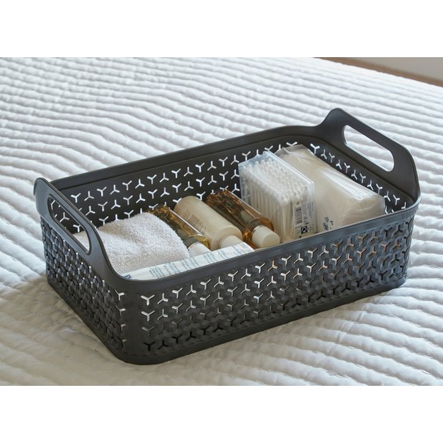 Strata storage baskets shallow with lids 3x12L, imported from the UK
