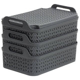 Strata storage baskets shallow with lids 3x12L, imported from the UK