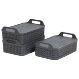 Strata storage baskets shallow with lids 3x12L, imported from the UK