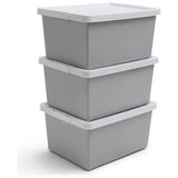 Argos Home storage boxes set of three light grey - British product