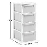 Argos Home plastic drawers 4 drawer light grey, imported from the UK