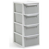 Argos Home plastic drawers 4 drawer light grey, imported from the UK