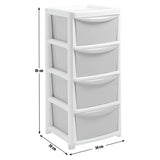 Argos Home 4 drawer wide plastic drawers light grey, UK version