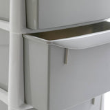 Argos Home 4 drawer wide plastic drawers light grey, UK version
