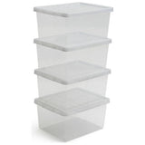 Argos Home glitter storage boxes set of 4 27 litre (British brand)