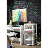Argos Home 4 drawer plastic drawers in silver glitter, imported from the UK