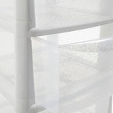 Argos Home 4 drawer plastic drawers in silver glitter, imported from the UK