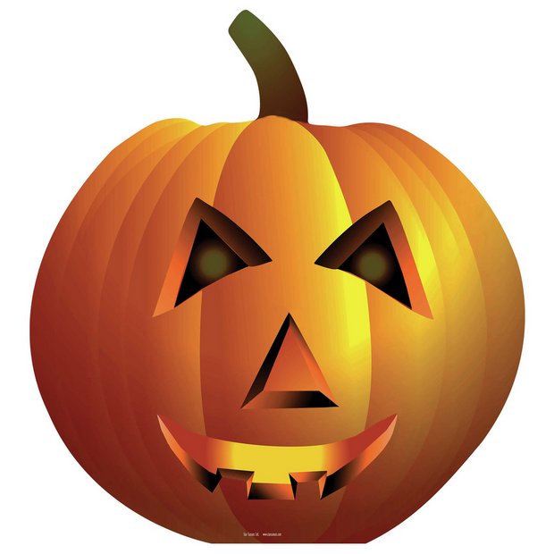 Star Cutouts pumpkin cardboard cutout Halloween decoration (British brand)