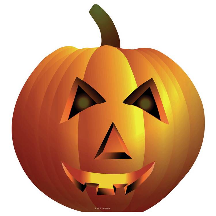Star Cutouts pumpkin cardboard cutout Halloween decoration (British brand)