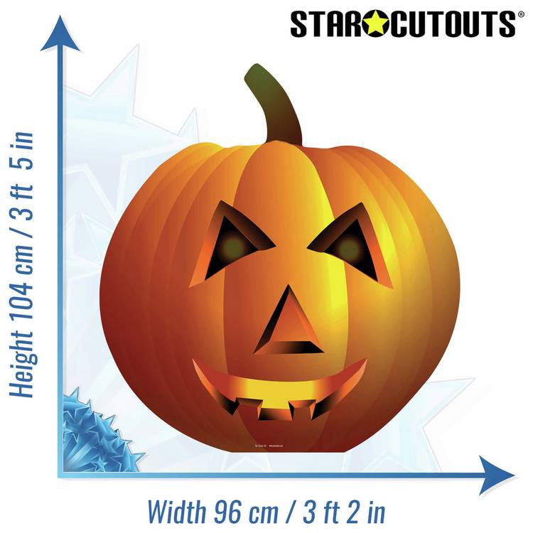 Star Cutouts pumpkin cardboard cutout Halloween decoration (British brand)