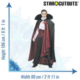 Star Cutouts vampire cardboard cutout 186cm (British brand)