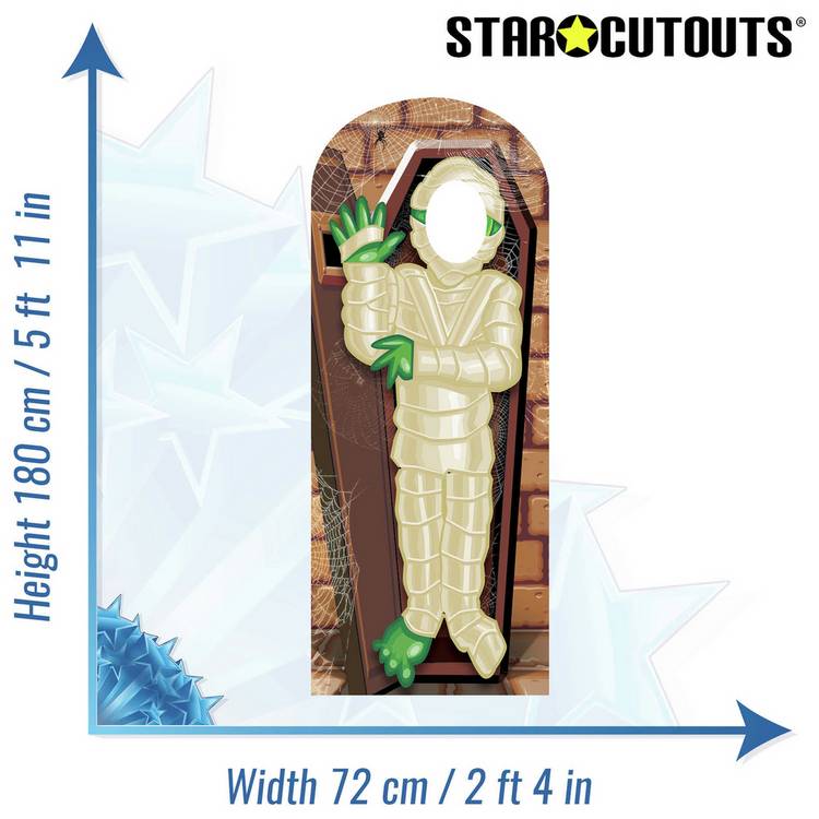 Star Cutouts mummy stand in cardboard cutout for Halloween (British brand)