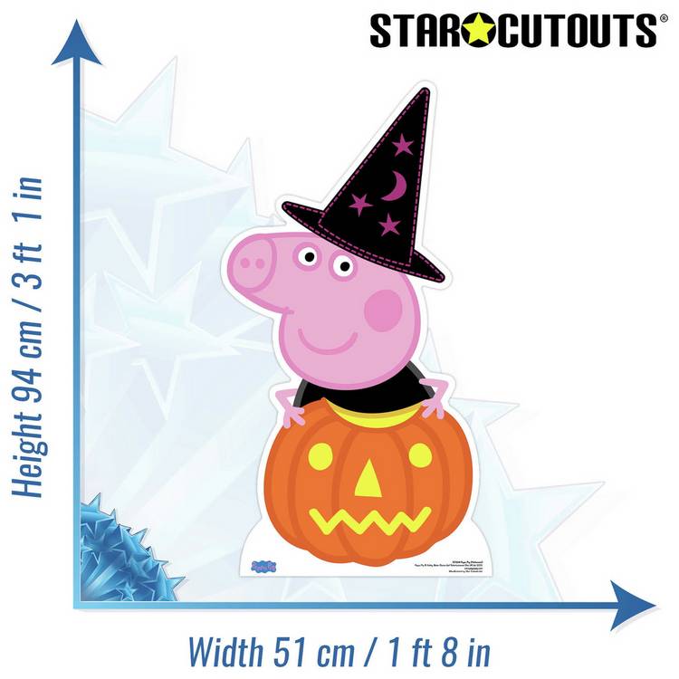 Peppa Pig life-size cutout Halloween pumpkin hat, UK version