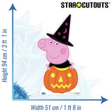 Peppa Pig life-size cutout Halloween pumpkin hat, UK version