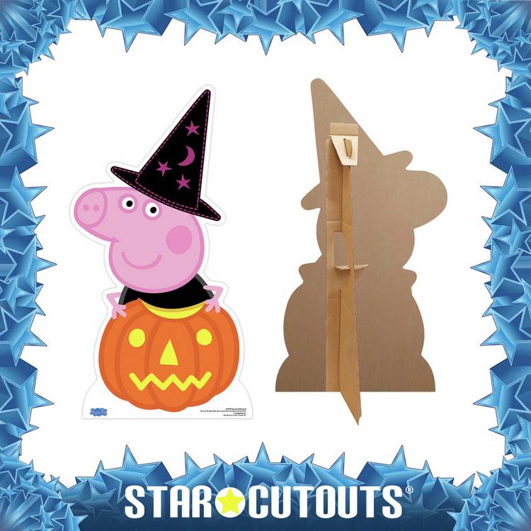 Peppa Pig life-size cutout Halloween pumpkin hat, UK version