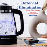 Russell Hobbs glass kettle black 1.7 litre - British product