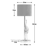 Argos Home Japonica table lamp teal and gold crane design (British brand)