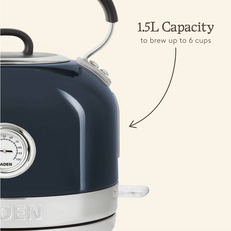 Haden Jersey kettle in Steel Blue 1.5 litre (British brand)