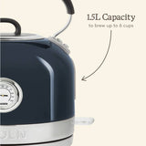 Haden Jersey kettle in Steel Blue 1.5 litre (British brand)