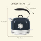 Haden Jersey kettle in Steel Blue 1.5 litre (British brand)