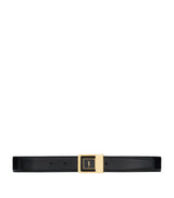 Harrods Saint Laurent Leather Logo Belt- Buy online at McGrocer