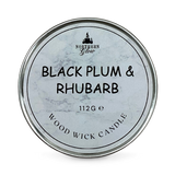 Holland & Barrett Scented Wood Wick Candle Black Plum & Rhubarb 10cl- Buy online at McGrocer