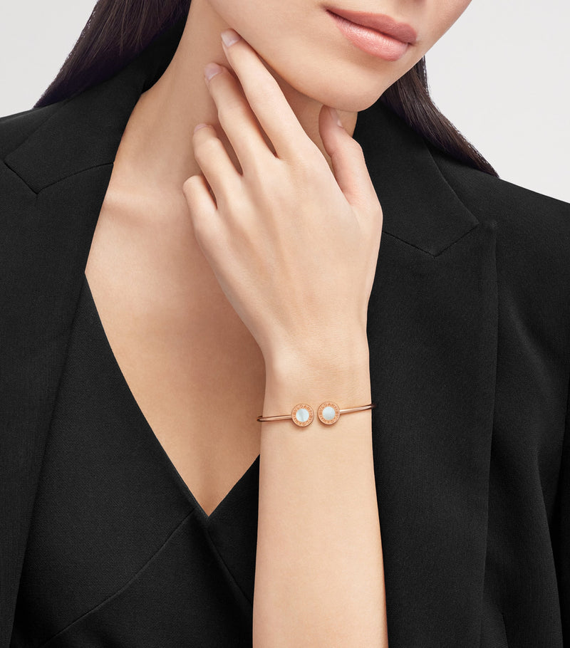 Bvlgari rose gold bangle with mother-of-pearl, imported from the UK