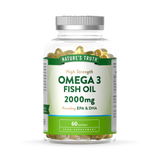 Holland & Barrett Nature's Truth Omega 3 Fish Oil 2000mg Dietary Supplement Softgels 60 Count- Buy online at McGrocer