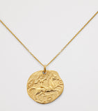 Monica Vinader gold vermeil coin talisman necklace, imported from the UK