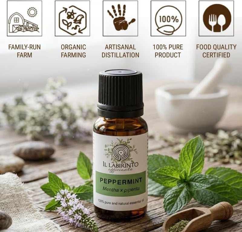 Il Labirinto Officinale peppermint essential oil 10ml, imported from the UK