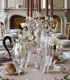 Christofle silver-plated Malmaison five-light candelabra - British product