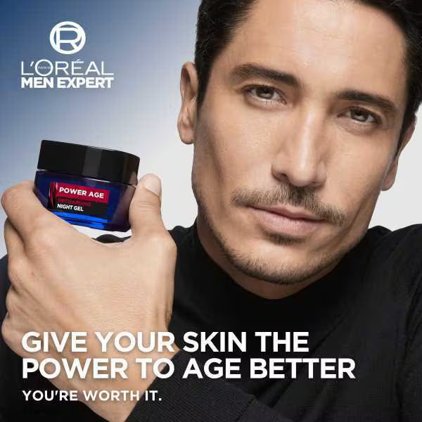 L'Oreal Paris Men Expert Night Gel 50ml, imported from the UK