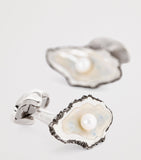 Deakin & Francis sterling silver oyster pearl cufflinks - British product