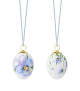 Harrods Royal Copenhagen Porcelain Heartsease Eggs (Set of 2, 5cm)- Buy online at McGrocer