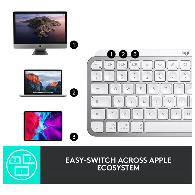 Logitech MX Keys Mini wireless keyboard grey - British product