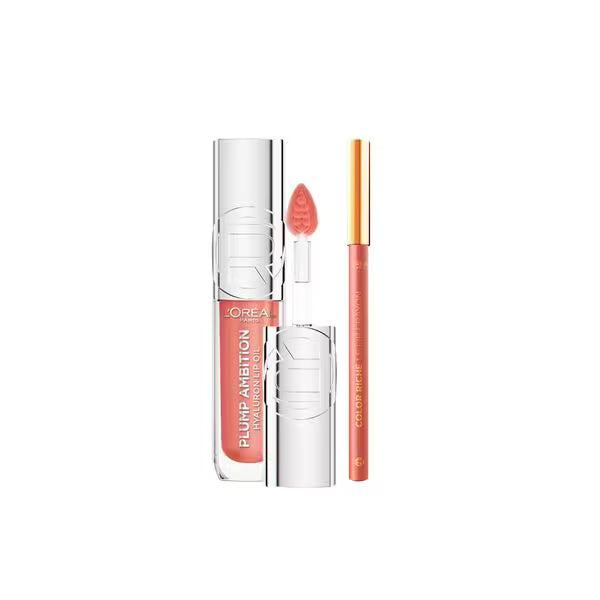 L'Oréal Paris Plump Ambition lip oil liner duo imported from the UK