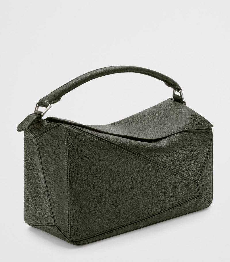 LOEWE Puzzle large leather top-handle bag, UK version