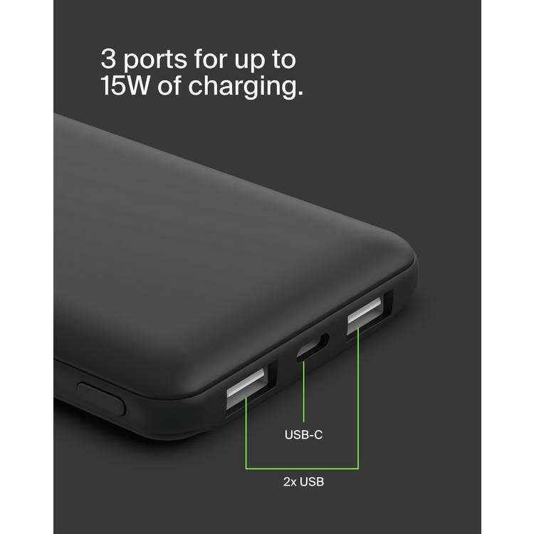 Belkin 15W portable power bank 10000mAh black, imported from the UK