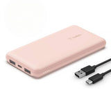 Argos Belkin Boost Charge Portable Power Bank 15W 10000mAh with USB-C Cable - Pink- Buy online at McGrocer