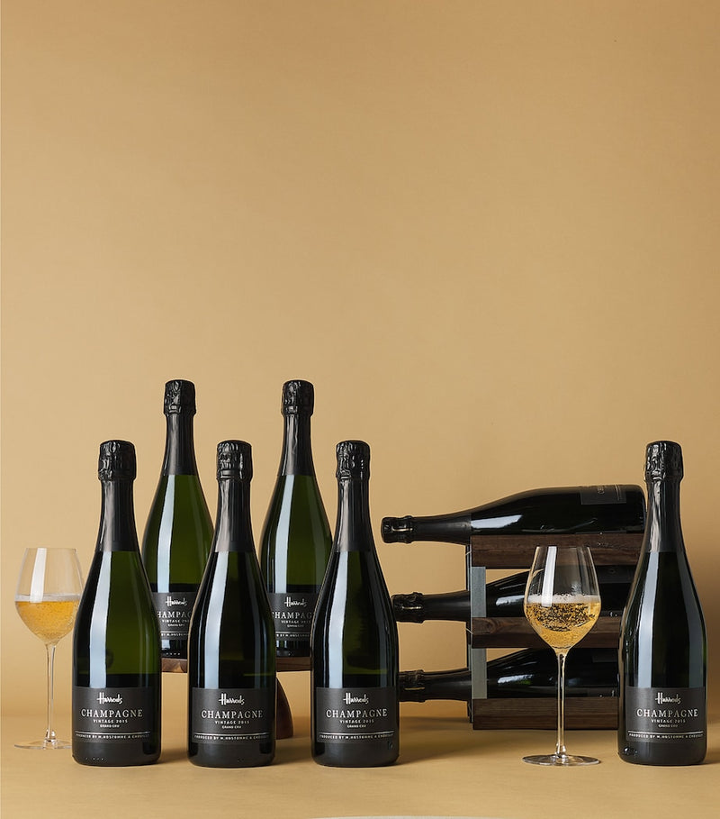 Harrods Blanc de Blancs Grand Cru champagne case 12 bottles - British product