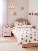 Fleece Heart Duvet Cover and Pillowcase Set