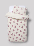 Fleece heart duvet cover and pillowcase set - British product