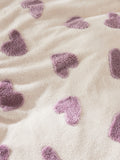 Fleece heart duvet cover and pillowcase set - British product