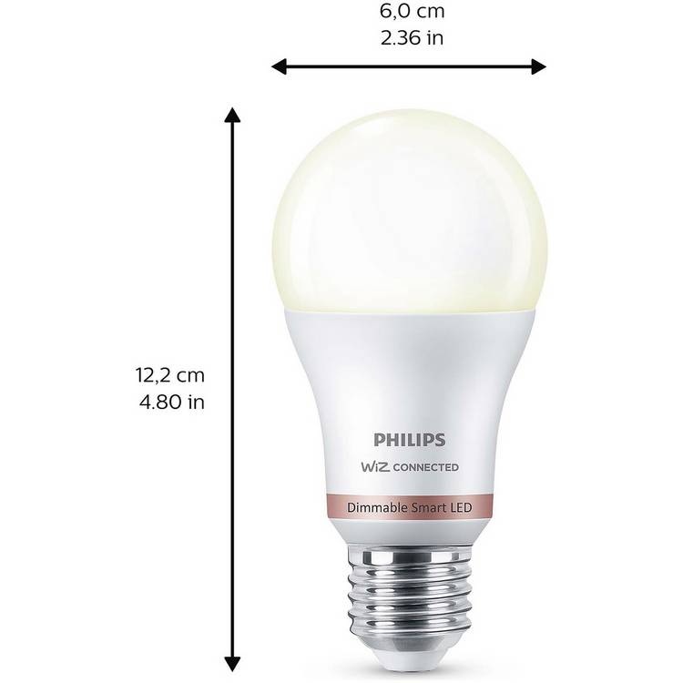 Philips WiZ E27 White Smart Wi-Fi LED bulb, UK version